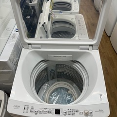 【ドリーム川西店御来店限定】☆ジモティー見たよ♪割引☆ アクア 洗濯機 AQW-V8N 8.0kg 2023 動作確認／クリーニング済み 【99560000035462】の画像