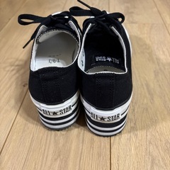 コンバース　チャンキーヒール　厚底スニーカー24.0　の画像