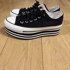 コンバース　チャンキーヒール　厚底スニーカー24.0　の画像