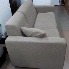 3人掛けソファ 布張り ブラウン系 幅170㎝ クッション付き 3Pソファ 3シーター　西岡店の画像