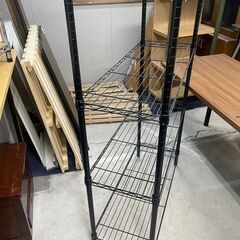 リサイクルショップどりーむ天保山店　No5038 メタルラック　スチールラック　4段　ブラックカラーでオシャレ♪　使いやすいサイズ♪の画像