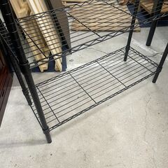 リサイクルショップどりーむ天保山店　No5038 メタルラック　スチールラック　4段　ブラックカラーでオシャレ♪　使いやすいサイズ♪の画像