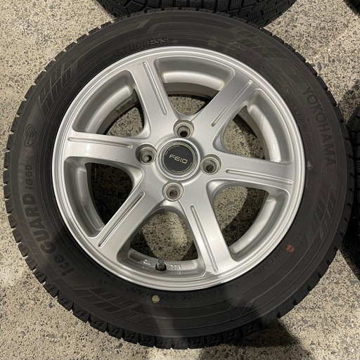 155/65R14 スタッドレスホイールセット ヨコハマ iG60 22年製バリ溝