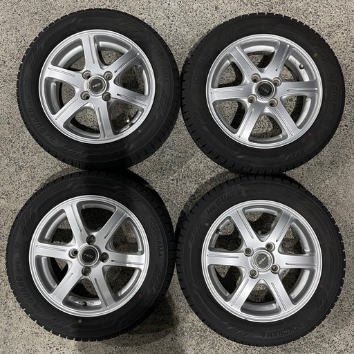 155/65R14 スタッドレスホイールセット ヨコハマ iG60 22年製バリ溝