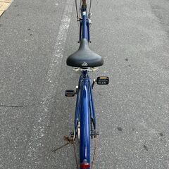 【リサイクルショップどりーむ荒田店】No.591 エコチャリNo.22637R 自転車 ブルー 26インチ ギア無し ベル無し ライト〇 サドル固定の画像