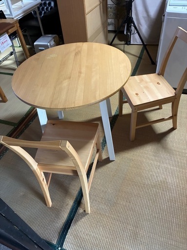 IKEA ダイニング丸型テーブル&チェア2点セット