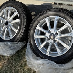 取引完了1シーズン使用 アルミホイール付軽用スタッドレスタイヤ155/65/14 4本の画像