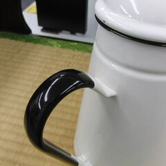富士ホーロー ドリップケトル やかん 1.6L ホワイト 白 HONEY 大きめ レトロ 昭和 札幌 手稲の画像
