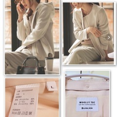 GLOBAL WORKの軽やかストレッチ2WAYコートの画像