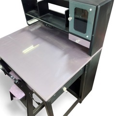 女の子向けパープル学習机♪イス付き♡ネジ不足あり・使用問題なしの画像