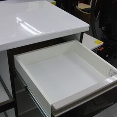 レンジボード 幅80.5×奥行45×高さ120.5㎝ エナメル天板 2口コンセント×2 ストッカー付 キッチンキャビネット ミドルレンジボード レンジ台 キッチン収納 創愛ファニチュア カシュー80 札幌 手稲の画像