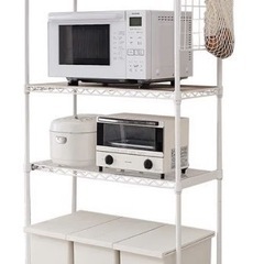 アイリスオーヤマ　ホワイト　ラック　収納　棚　白　タンス　家具　ステンレスの画像