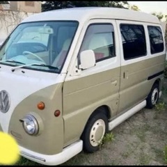 ⭐️エブリィVWワーゲンバス⭐️AT/AC付⭐️ベージュ/ホワイトツートン⭐️希少程度良の画像