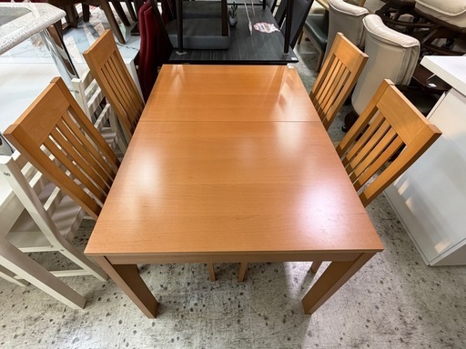 【愛品館 江戸川店 】伸長式ダイニングテーブル5点セット エス・ワールド