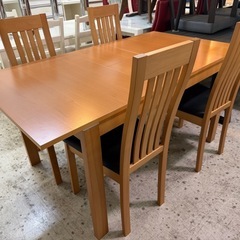 【愛品館 江戸川店 】伸長式ダイニングテーブル5点セット エス・ワールドの画像
