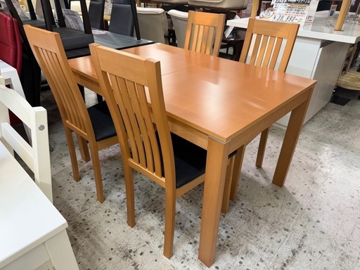 【愛品館 江戸川店 】伸長式ダイニングテーブル5点セット エス・ワールド