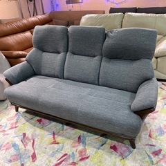 3Pソファ　グレー　ハイバックの画像