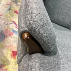 3Pソファ　グレー　ハイバックの画像