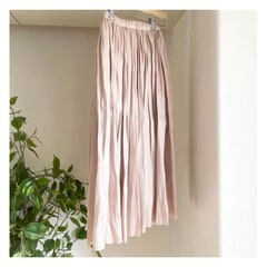 サテン×チュール ⭐︎リバーシブルスカート　ピンクの画像