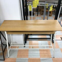 ＼家具＊家電のお店／【ｼﾞｬﾝｸﾞﾙｼﾞｬﾝｸﾞﾙ石川金沢店】カウンターテーブルセット2人用 ライトブラウン/ホワイト    W(幅)120×D(奥行き)40×H(高さ)87cmの画像