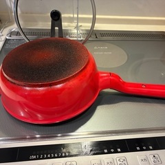 レミパンミニ レッド（20cm）蓋付きの画像