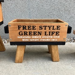 ハンドメイド品　ウッドプランター
の画像