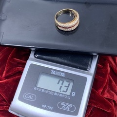 K18 ダイヤモンドリング　ルビー　7.3g 約13号の画像