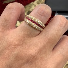 K18 ダイヤモンドリング　ルビー　7.3g 約13号の画像