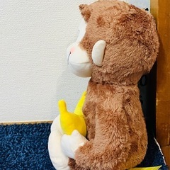 #未使用#ジョージ#George#おさるのジョージ#赤いほっぺ#Lぬいぐるみ#バナナ#クレーンゲーム#UFOキャッチャー#景品#大きい#ビッグ#ラウンド1#の画像
