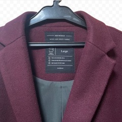 RAGEBLUE レイジーブルー チェスターコート ワインレッド Lサイズの画像