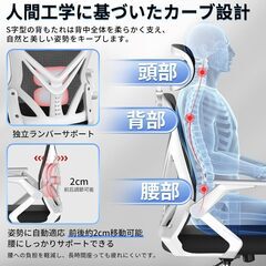 【新品未開封】RELXSKY オフィスチェア 白 【東久留米】の画像