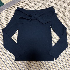 31 Sons de mode  バックリボンオフショルダーニット 36サイズ 色ブラックの画像