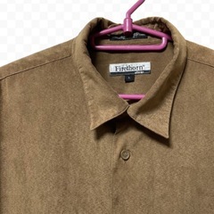 古着　長袖シャツ　ブラウン　メンズ　レディース　Lサイズの画像