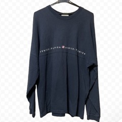古着　USA ロンT 長袖　ネイビー　メンズ　レディース　トレーナーの画像
