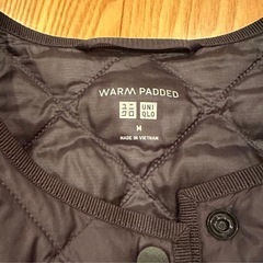 UNIQLO WARM PADDED ダウンジャケット M ブラックの画像