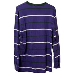 希少！TOMMY HILFIGER 長袖　ストライプ　パープル　XLサイズの画像