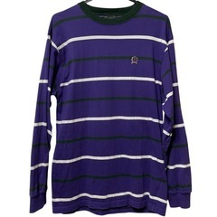 希少！TOMMY HILFIGER 長袖　ストライプ　パープル　XLサイズの画像