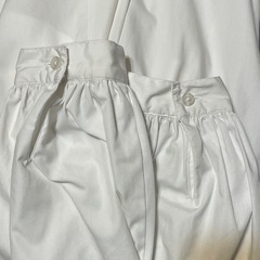 GU　白のワンピース  ロングシャツ ワンピーススタイル 7分袖の画像