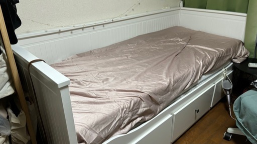 【商談中】HEMNES ヘムネス ホワイト 収納付きベッド 収納ベッド  