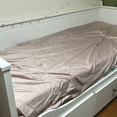 【商談中】HEMNES ヘムネス ホワイト 収納付きベッド 収納ベッド  の画像