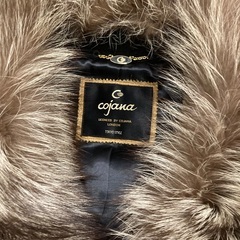 きつね毛皮🔴シルバーFOXレディースコートmサイズの画像