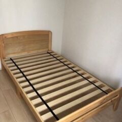 【　セミダブルベッド　フレーム　】すのこ　ニトリの画像