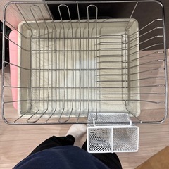 大きめ ステンレス製 食器用水切りラックの画像