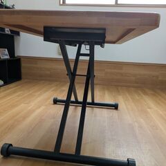 ＊引き取り限定　昇降式テーブル リフトテーブル 北欧風の画像