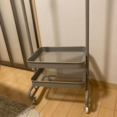 ハンガーラック　スリム　棚付きの画像