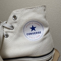 Converse（コンバース）ハイカットスニーカー／白／24.5cm使用感あり/価格交渉OKの画像