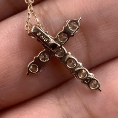 エステール　K18 クロスダイヤ　ネックレス　3.4g 1ct UPの画像