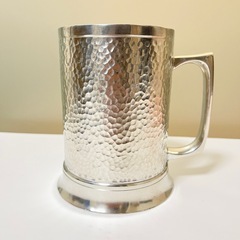 インドネシア ジョッキ ビアマグ 錫製 未使用品の画像