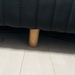 マットレスと一体型ダブルベッド黒の画像