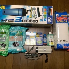 水槽セット(水槽、濾過器、照明、水槽台、その他色々)の画像